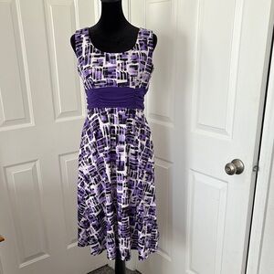 Perceptions Y2K Aesthetic Purple Midi Dress